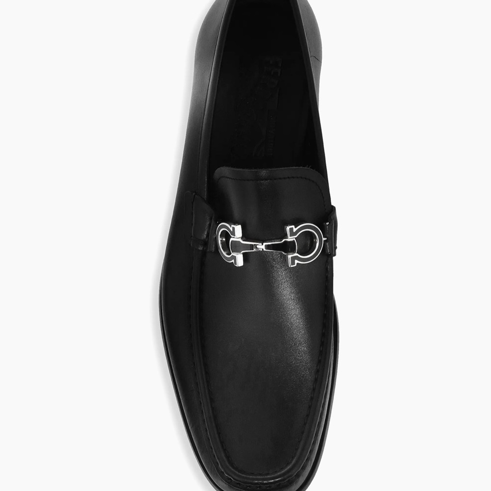 Salvatore Ferragamo Black Leather Loafers